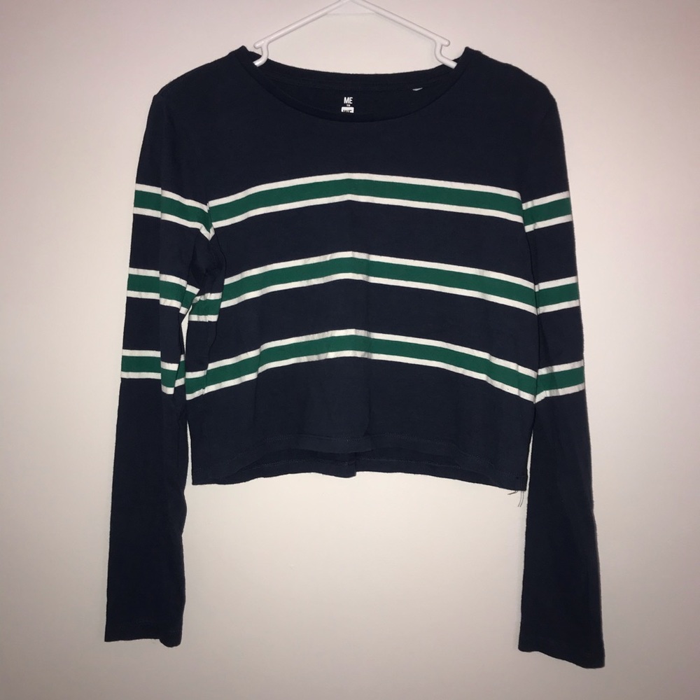 Pacsun - Stripped Cropped Longsleeve